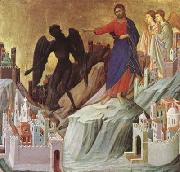 Duccio di Buoninsegna The Temptation of Christ on the Mountain (mk08) oil on canvas